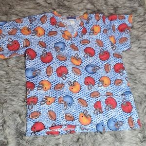 Med + Wear Football Theme Scrub